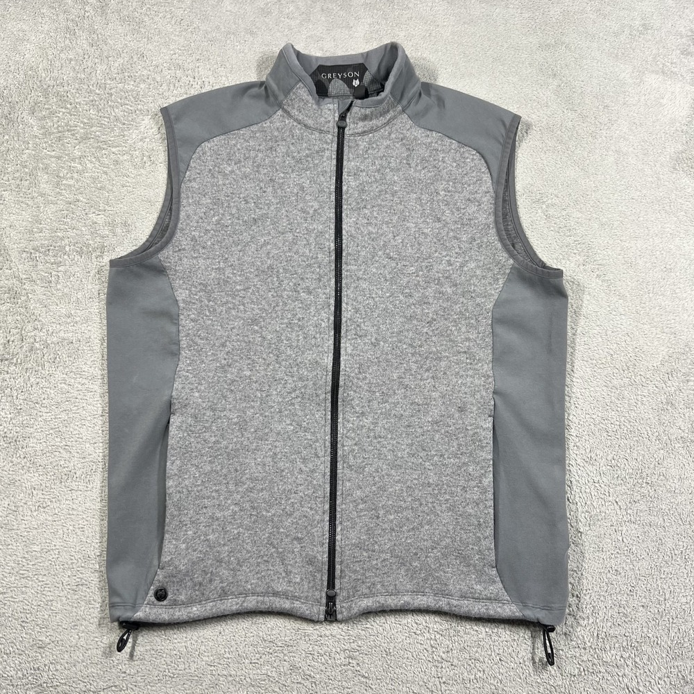 Greyson Sequoia Luxe Vest Mens Large Golf Wool Blend Hybrid Performance Fleece